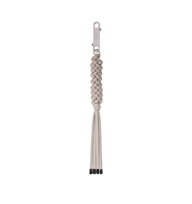 Image 1 of 1 - WHITE - RICK OWENS X MONCLER Hiking Rope Key Ring crafted from polyester featuring carabiner. L 52 cm x H 4.5 cm x D 1.5 cm.