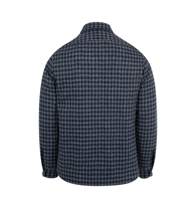 Image 2 of 3 - BLUE - ASPESI Camicia Doppia Shirt featuring two breast patch pockets button closure, pockets inserted at the side, button cuffs and regular fit.