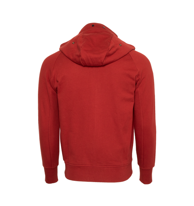 DIAGONAL RAISED FLEECE ZIPPED GOGGLE HOODIE (MENS)