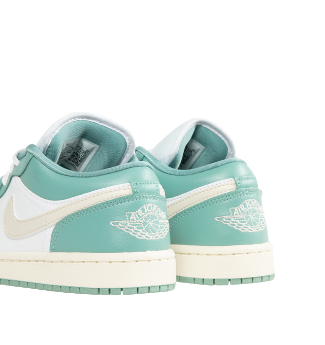 Image 3 of 5 - BLUE - NIKE Air Jordan 1 Low Sneaker featuring wings logo on the heel, stitched Swoosh design, perforated toe, foam midsole and rubber traction.