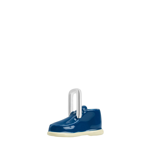 Image 2 of 7 - BLACK - Poubel by The Gstaad Guy Shoe Pendant. All pendants are made of .925 sterling silver, and are hand-painted using non-toxic lead-free enamel. Links sold separately. Hirshleifers offers a range of initial pieces from this collection in-store. For personal consultation and detailed information about jewelry, please contact our dedicated stylist team at personalshopping@hirshleifers.com