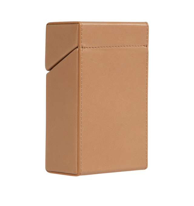 Image 2 of 3 - BROWN - SAINT LAURENT Cigarette Box featuring flap closure, embossed logo and leather lining. 2.8" X 3.9" X 1.4". 100% calfskin. Made in Italy. 