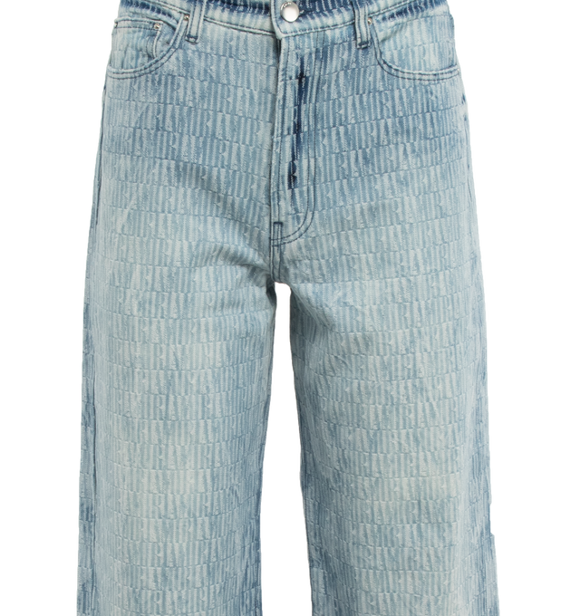 JACQUARD HIGH RISE WIDE LEG JEAN (WOMENS)