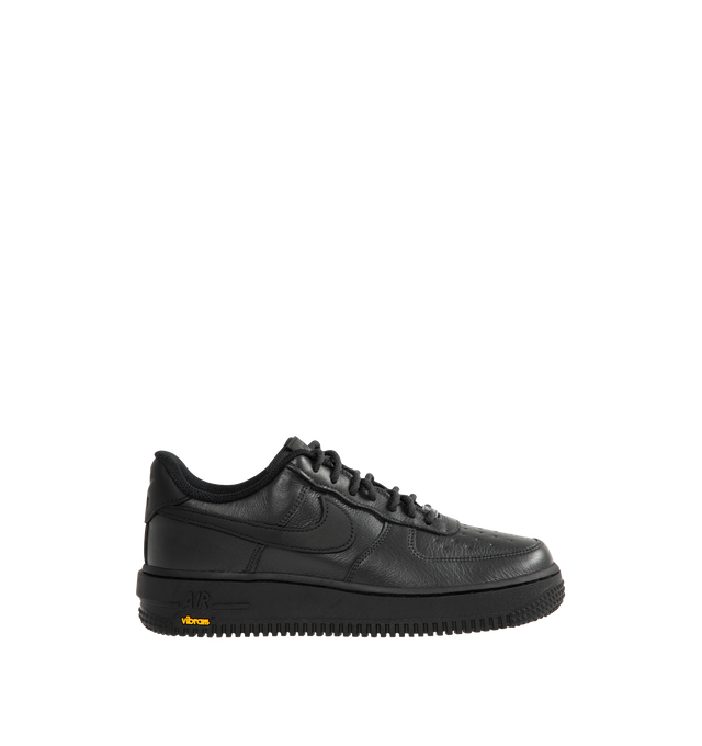 Image 1 of 5 - BLACK - NIKE Air Force 1 GTX Vibram Sneaker featuring all-leather upper, waterproof GORE-TEX membrane, Vibram sole and padded collar.