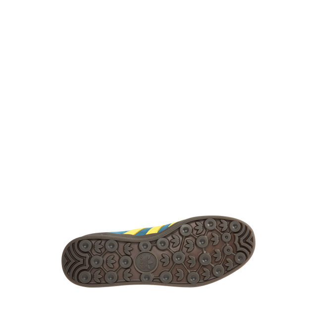 Image 4 of 5 - BLUE - ADIDAS Gazelle Indoor Pro Sneaker featuring regular fit, 3 stripes on side, lace closure, mesh and suede upper, leather lining and gum rubber outsole.