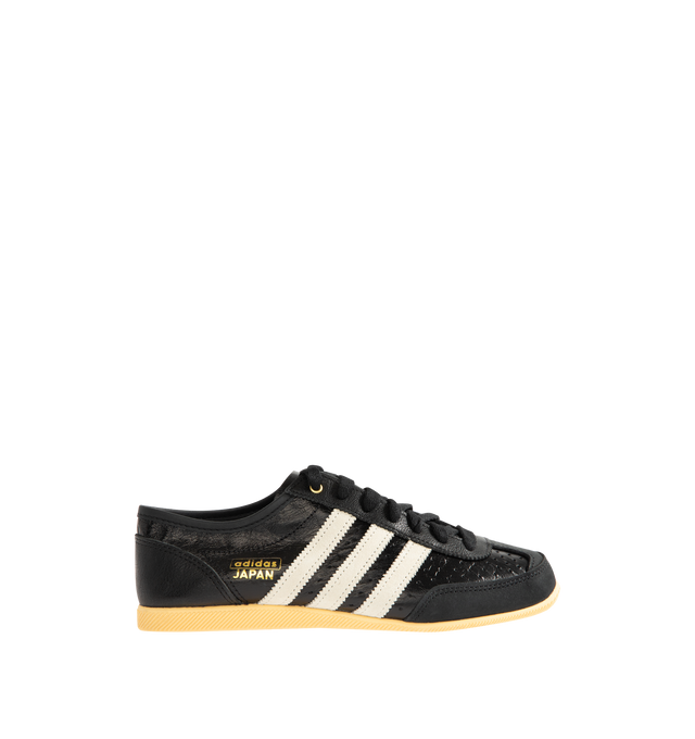 Image 1 of 5 - BLACK - ADIDAS Japan Decon Sneaker featuring leather upper, suede overlays, perforated toe, leather lining and rubber outsole.