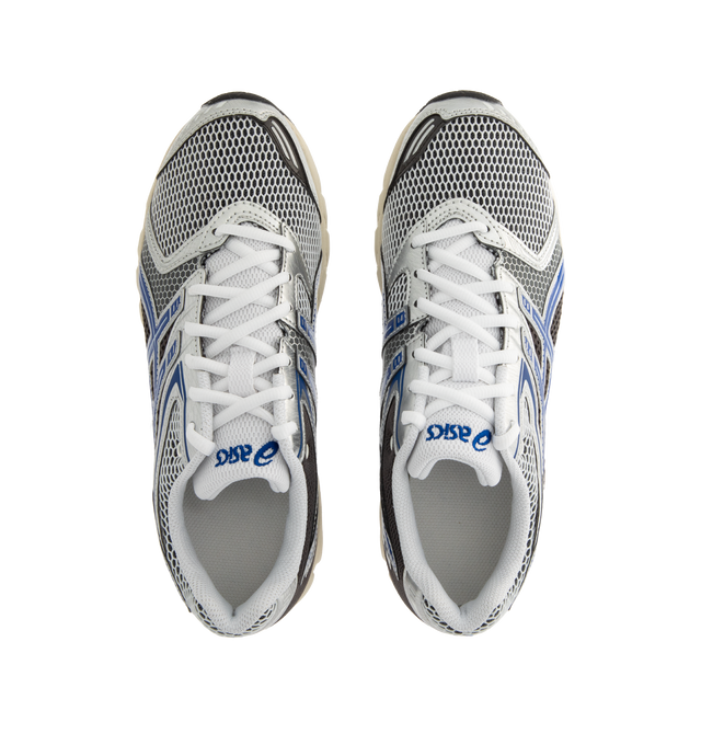Image 5 of 5 - BLUE - ASICS Gel-DS Trainer 14 Sneaker featuring asymmetric upper construction, breathble mesh underlays, rearfoot GEL technology, improves impact absorption and TRUSSTIC support system.
