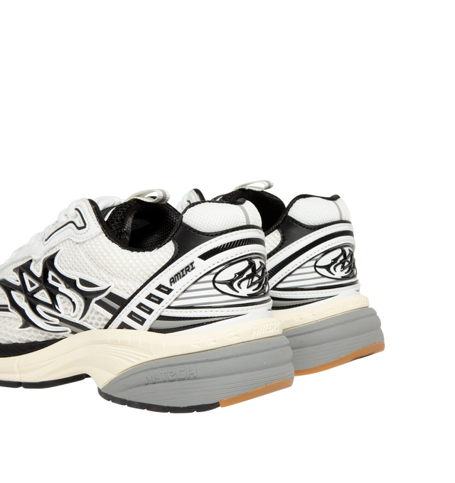 Image 3 of 5 - MULTI - Amiri Mens Ma Tech Sneakers feature a mesh and leather upper with contrast detailing and signature MA icon. Designed with a lace-up closure and durable rubber outsole inspired by technical running shoes. Upper: Leather, Polyester, and Rubber; Sole: Rubber. Made in Vietnam.