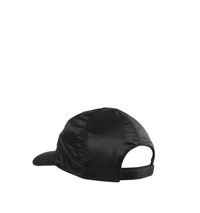 Image 2 of 2 - BLACK - RICK OWENS X MONCLER BASEBALL HAT featuring a slightly curved brim with stitching, adjustable back strap and small logo on the front.  
