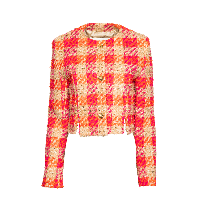 TWEED ROUND COLLAR JACKET