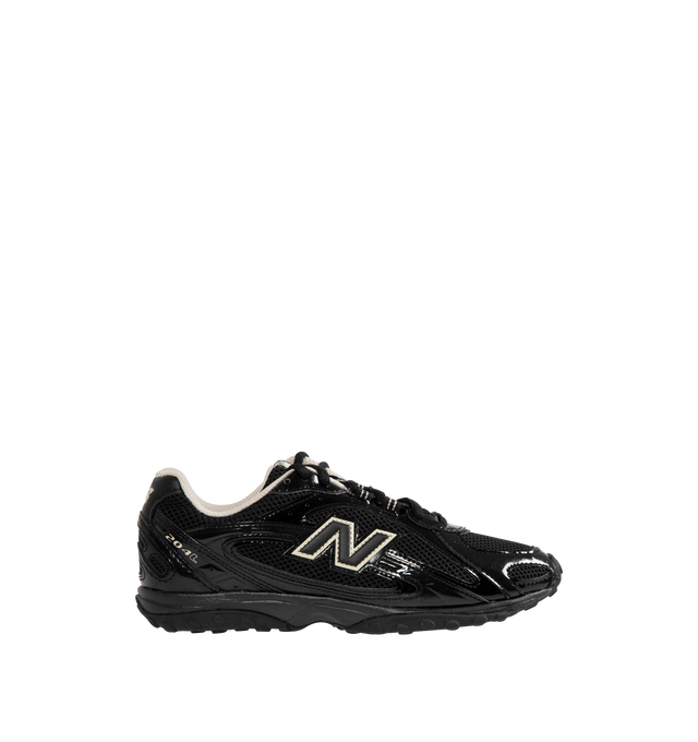 Image 1 of 5 - BLACK - NEW BALANCE 204L Sneaker featuring multi-piece upper with embossed overlay, screen-printed graphics along the saddle, distinctive outsole with 2000s-inspired strike path and 70s-influenced tread pattern, double-stacked synthetic leather and reflective 'N' logo, patent leather and mesh upper and EVA outsole.