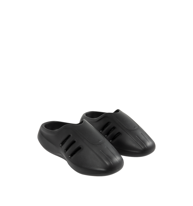 Image 2 of 4 - BLACK - ADIDAS Adifom IIInfinity Mules featuring regular fit, slip-on, molded with a ripple-textured footbed, foam upper and foam outsole.