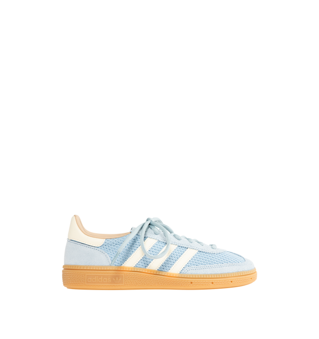 Image 1 of 5 - BLUE - ADIDAS Handball Spezial Sneaker featuring regular fit, lace closure, leather and synthetic upper, textile lining and rubber outsole.