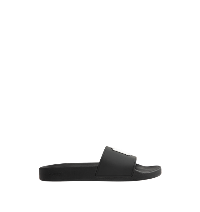 Image 1 of 4 - BLACK - AMIRI MA Pool Slides featuring open toe, logo at vamp in molded rubber and rubber sole. 100% polyurethane.