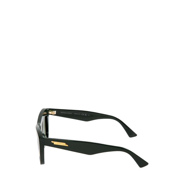Image 2 of 3 - GREEN - BOTTEGA VENETA Cat Eye Sunglasses featuring acetate frame and gold-tone hardware at temples. Made in Italy. 