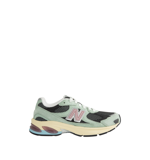 Image 1 of 5 - GREEN - NEW BALANCE 2010 Sneaker featuring mesh upper, nubuck and synthetic overlays, ABZORB midsole, with ABZORB SBS at the heel and forefoot, translucent TPU Stability Web shank at midfoot, sculpted midsole details, reflective accents and molded 'N' logo.