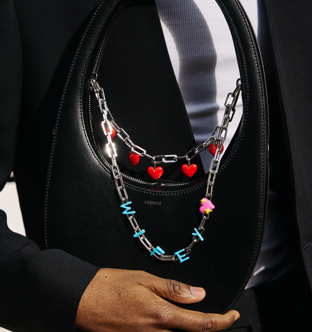 Image 2 of 8 - BLUE - Poubel by The Gstaad Guy "L" charm from the Alphabet Collection. All charms are made of .925 sterling silver, and are hand-painted using non-toxic lead-free enamel.Links sold separately. Hirshleifers offers a range of initial pieces from this collection in-store. For personal consultation and detailed information about jewelry, please contact our dedicated stylist team at personalshopping@hirshleifers.com