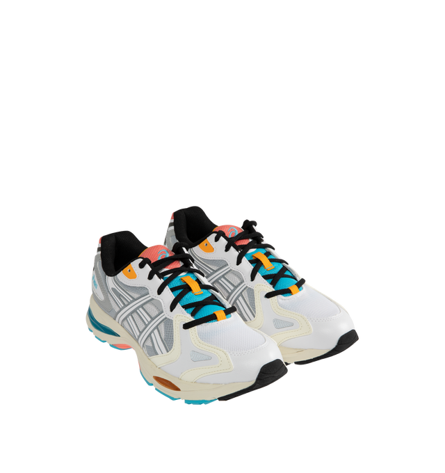 Image 2 of 5 - WHITE - ASICS GEL-K1011 Sneaker featuring GEL-CUMULUS 17 tooling system, FLYTEFOAM cushioning, FLYTEFOAM PROPEL cushioning, rearfoot and forefoot GEL technology, synthetic fiber outer, rubber sole and lace-up fastening. Unisex style in men's sizing.