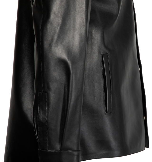 ZIP-UP OVERSHIRT IN NAPPA LAMBSKIN (MENS)
