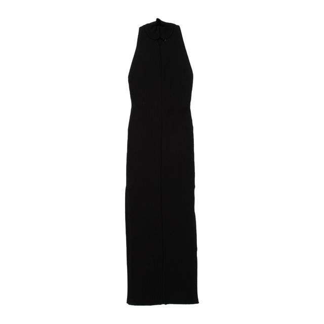 RIB KNIT DIAMOND NECK DRESS