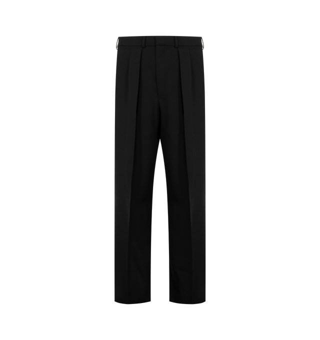 Image 1 of 3 - BLACK - Tom Ford Mens Trousers are crafted from high-twist wool broken twill. Feature a tailored silhouette with a lightweight drape and refined finish inspired by archival fabrics. Main Material: 100% Wool. Made in Italy.