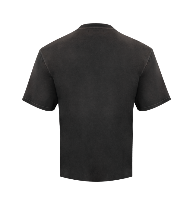 Image 2 of 2 - BLACK - NAHMIAS Easy Rider Boxy T-shirt featuring short sleeves, crew neck, boxy fit, screen printed graphic on front and natural faded vintage apperance. 100% cotton.