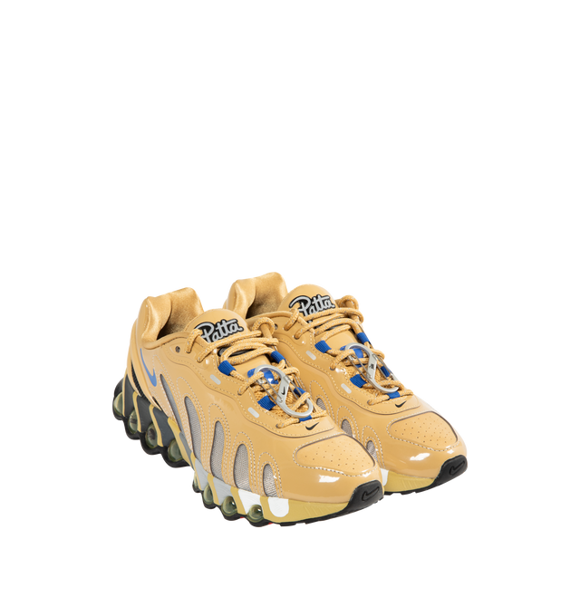 Image 2 of 5 - NEUTRAL - NIKE Air Max DN8 SP Sneaker featuring dynamic Air system with dual-chambered tubes and tuned pressure levels, plush foam is placed underfoot, sculpted upper is made of lightweight mesh on top, while slashes at the sides reveal open mesh for more breathability, plastic heel clip helps hold your foot down, glossy Swoosh logo and reflective accents.