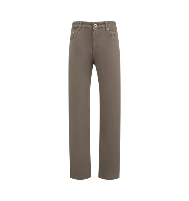 Image 1 of 3 - BROWN - DRKSHDW Fog Out Jeans featuring regular fit, belt loops, 5-pocket styling, full length and slver-tone hardware.100% cotton. Made in Italy.