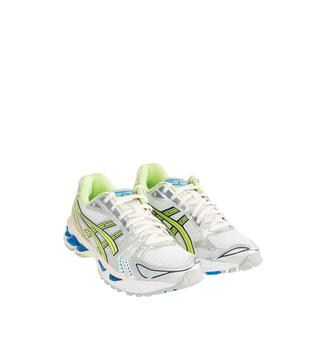 Image 2 of 5 - MULTI - Asics GEL-Kayano 14 Sneakers are lace-up style with rip-stop underlays, GEL cushioning, and TRUSSTIC support system. Unisex style in men's sizing.