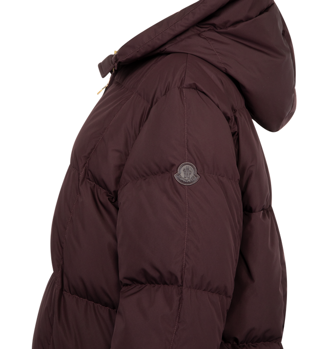 Image 3 of 3 - BROWN - MONCLER Darbon Puffer Jacket featuring zipper closure, pockets with zipper closure, elasticized cuffs, down-filled and hood. 100% polyester. Padding: 90% down, 10% feather.