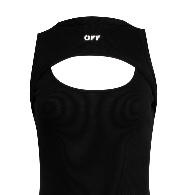 OFF STAMP RIB ROUND MINI DRESS (WOMENS)