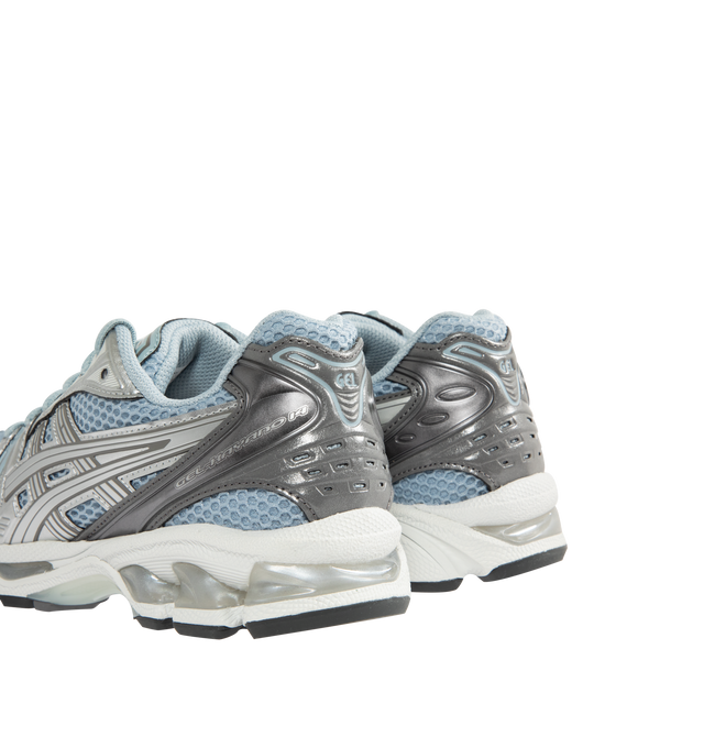 Image 3 of 5 - GREY - Asics GEL-Kayano 14 Sneakers are lace-up style with rip-stop underlays, GEL cushioning, and TRUSSTIC support system. Unisex style in men's sizing.