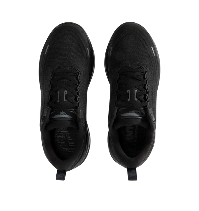 Image 5 of 5 - BLACK - NIKE Vomero Plus Sneaker featuring ultra-responsive ZoomX foam midsole, engineered mesh upper, high-abrasion rubber outsole, webbed lace loops for an adjustable fit and reflective details.