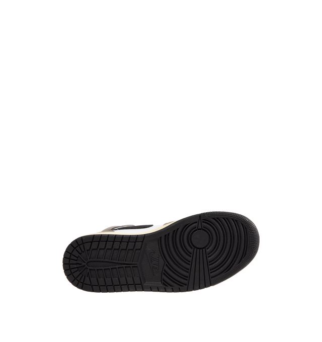 Image 4 of 5 - GREY - JORDAN Air Jordan 1 Mid SE Sneaker featuring genuine leather in the upper, Nike Air technology, soft foam midsole, rubber outsole, Jumpman on the tongue and wings logo on the collar.