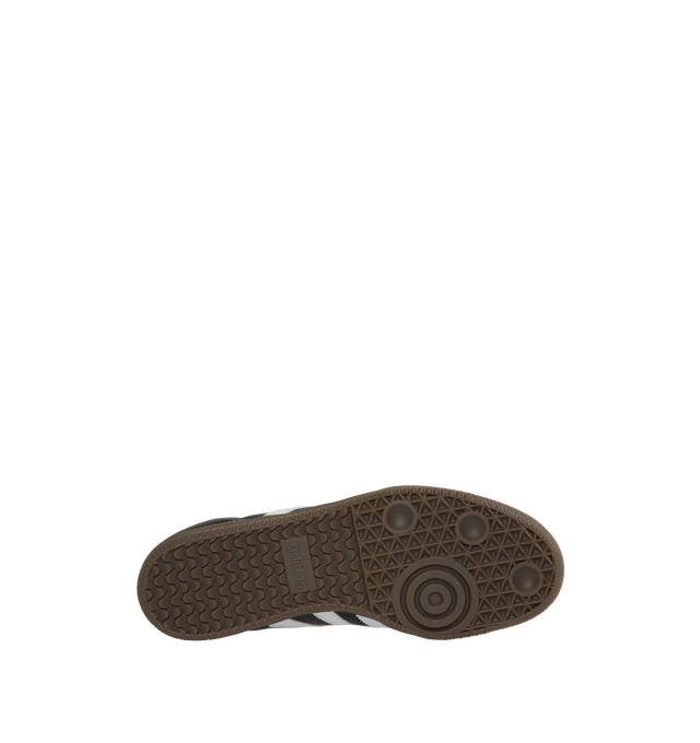 Image 4 of 5 - BLACK - ADIDAS Samba Classic Sneakers featuring lace-up style with suede overlays, synthetic leather uppers, lightweight EVA midsoles and gum rubber outsoles.