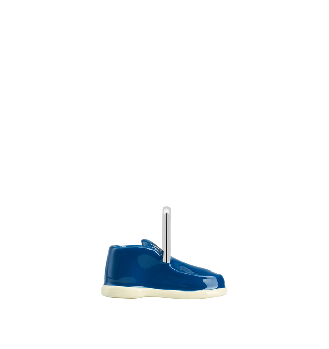 Image 1 of 7 - BLACK - Poubel by The Gstaad Guy Shoe Pendant. All pendants are made of .925 sterling silver, and are hand-painted using non-toxic lead-free enamel. Links sold separately. Hirshleifers offers a range of initial pieces from this collection in-store. For personal consultation and detailed information about jewelry, please contact our dedicated stylist team at personalshopping@hirshleifers.com