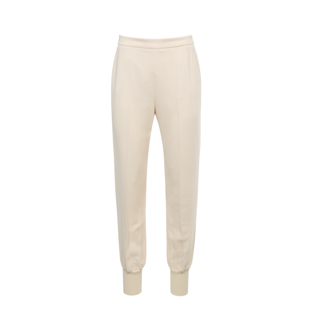 Image 1 of 3 - WHITE - STELLA MCCARTNEY Iconic Joggers featuring clean creases, elongated cuffs, elastic waist and front slant pockets. 96% viscose, 4% elastane. 