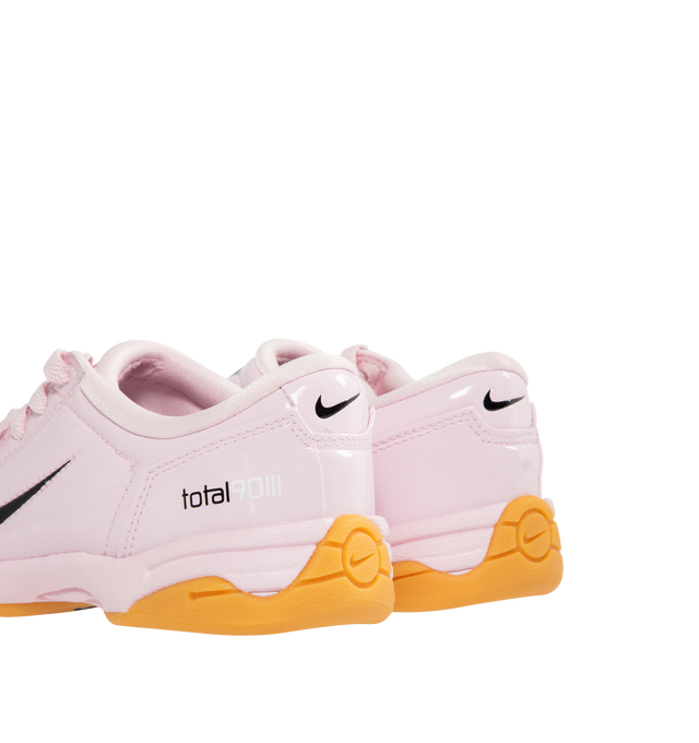 Image 3 of 5 - PINK - NIKE Total 90 Sneaker featuring quilted upper, asymmetrical lacing, flat rubber sole, Total 90 logos on each side, padded collar, foam midsole and rubber outsole.