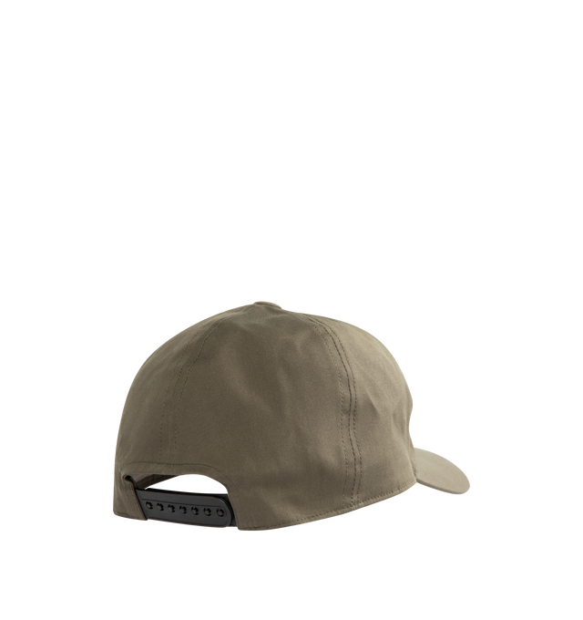 Image 2 of 2 - GREEN - RICK OWENS Baseball Cap featuring text embroidered at face, curved brim and snapback fastening at back. Cotton. Made in Italy.