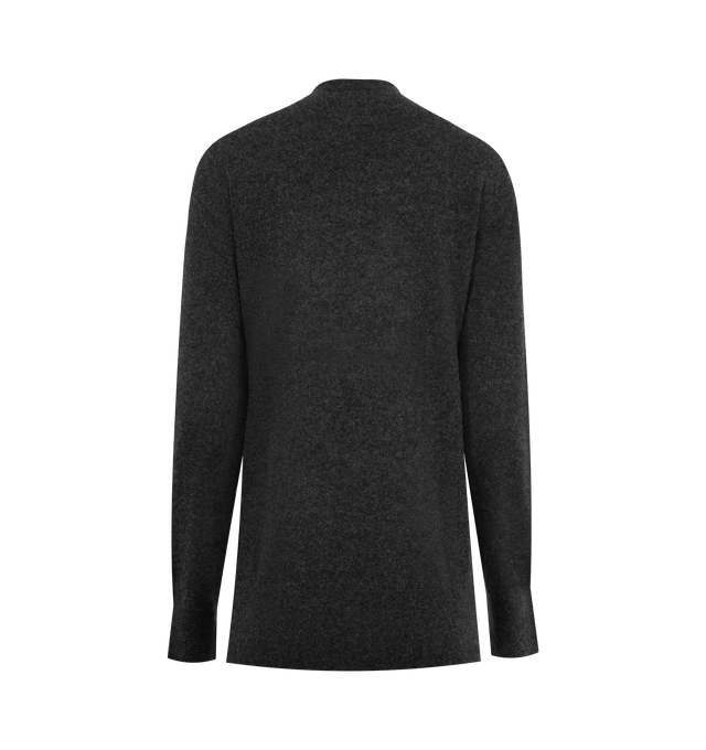 Image 2 of 2 - GREY - TOTEME Cashmere V-Neck featuring a relaxed, elongated silhouette and a deep V-neckline. 100% cashmere.