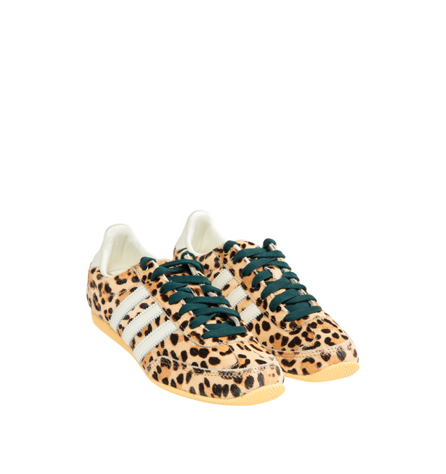 Image 2 of 5 - BROWN - ADIDAS Japan Sneaker featuring regular fit, lace closure, leather upper, textile sockliner, rubber outsole, double-stitched T-toe, COLD CEMENT construction and 3-Stripes branding.