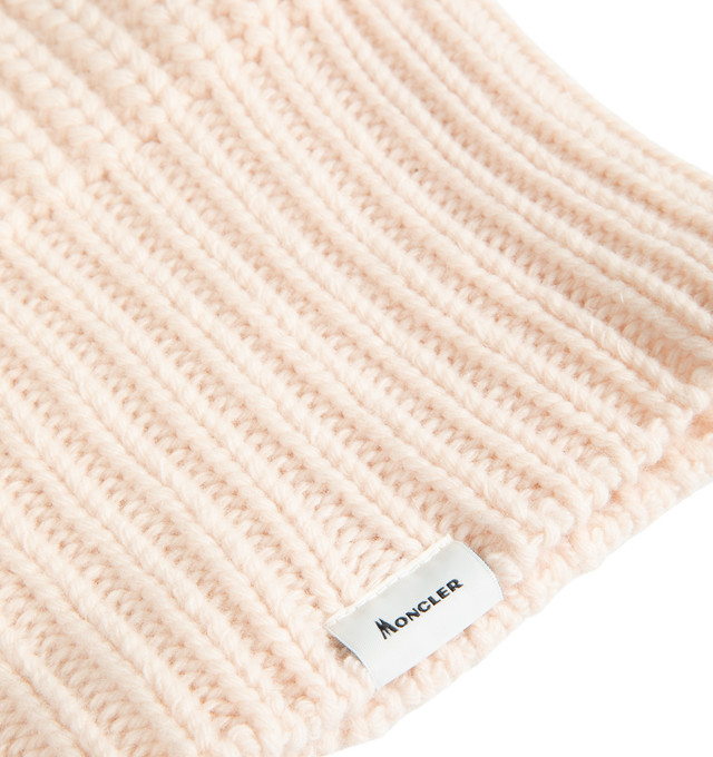 Image 3 of 3 - CREAM - Moncler Women's Wool and Cashmere Balaclava is crafted from a luxurious wool and cashmere blend and features a protective balaclava silhouette inspired by the brand's alpine heritage. Main Material: 90% Virgin Wool, 10% Cashmere. Made in Italy.