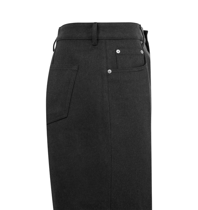 Image 3 of 3 - BLACK - RICK OWENS Geth Jeans featuring a five-pocket design, concealed buttoned front, belt loops and straight leg. Made in Italy.