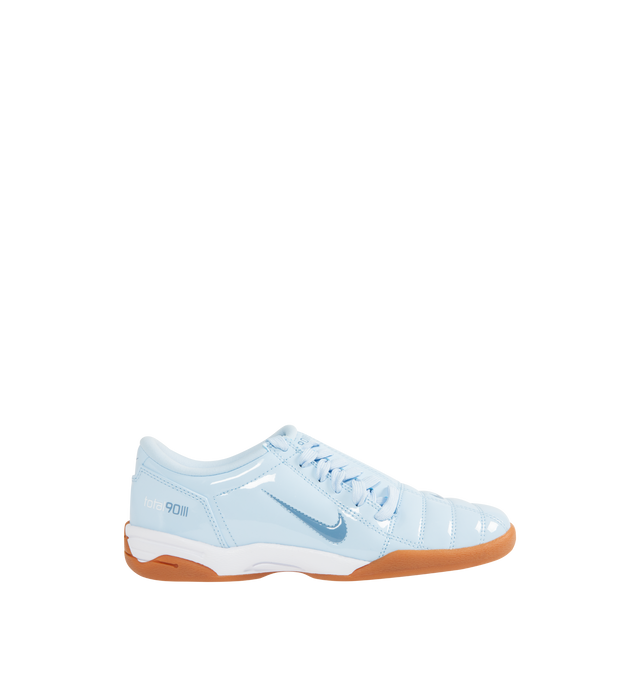 Image 1 of 5 - BLUE - NIKE Total 90 Sneaker featuring authentic soccer style, original quilted upper, asymmetrical lacing, synthetic leather upper with Total 90 logos on each side, rubber outsole and padded collar.