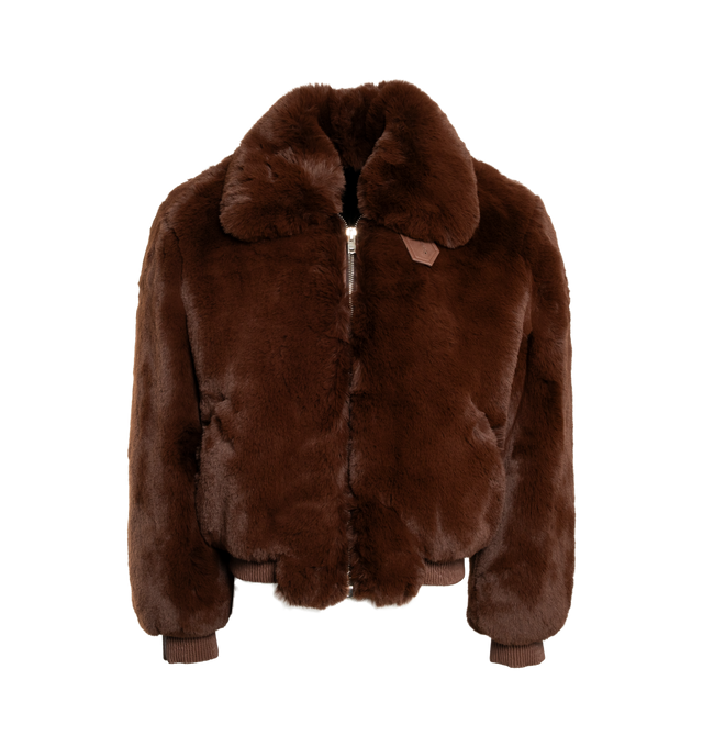 CROPPED FAUX FUR ZIP BLOUSON (MENS)