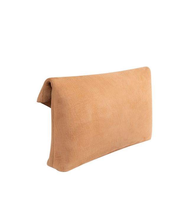 Image 2 of 3 - BROWN - SAINT LAURENT Large Envelope Pouch featuring leather lining, bronze-tone hardware and magnetic snap closure. 11.6" x 7.1" x 1.8". Calfskin. Made in Italy.