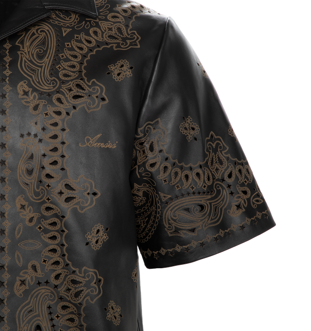 LEATHER BANDANA SHIRT (MENS)