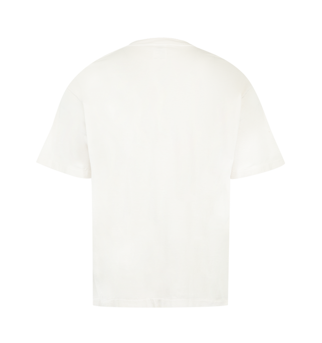 Image 2 of 2 - WHITE - SAINT MICHAEL Body T-Shirt featuring crew neck, short sleeves, regular fit and screen print graphic on front. 100% cotton. Made in Japan.