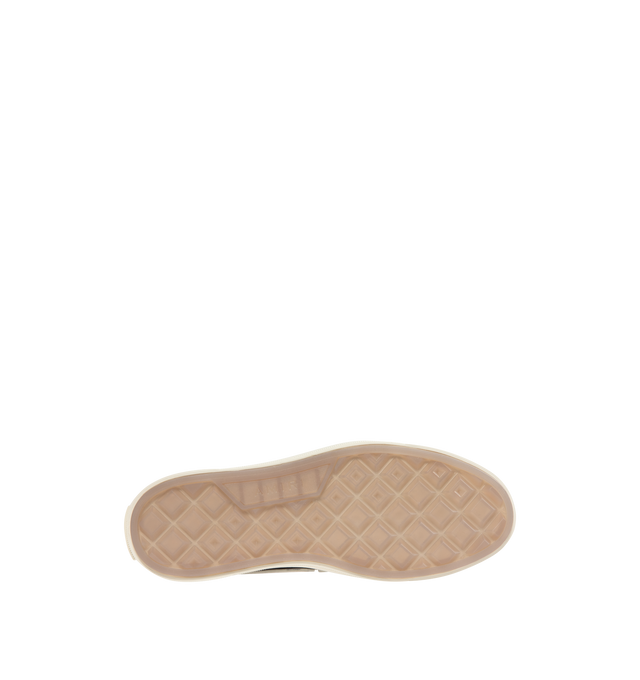 Image 4 of 5 - BLACK - AMIRI Skel Court Hi Sneakers featuring high-top cotton canvas and buffed leather sneakers, rubber cap toe, lace-up closure, logo embossed at tongue, pull-loop at heel collar, graphic appliqus at sides, logo embossed at outer midsole and treaded rubber sole. Upper: textile, leather. Sole: rubber.