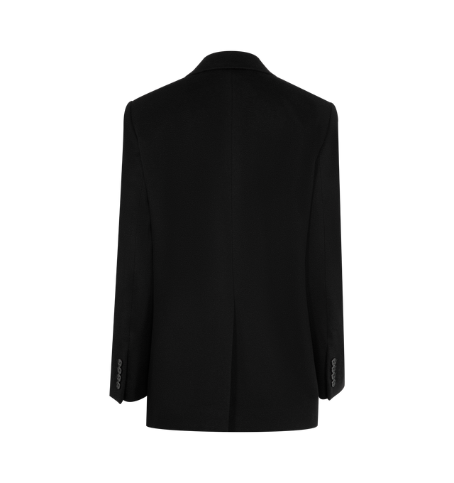 Image 2 of 2 - BLACK - THE ROW Valerina Blazer Jacket featuring notched lapel, double button closure, flap pockets, padded shoulders, four-button cuffs and vented back hem.